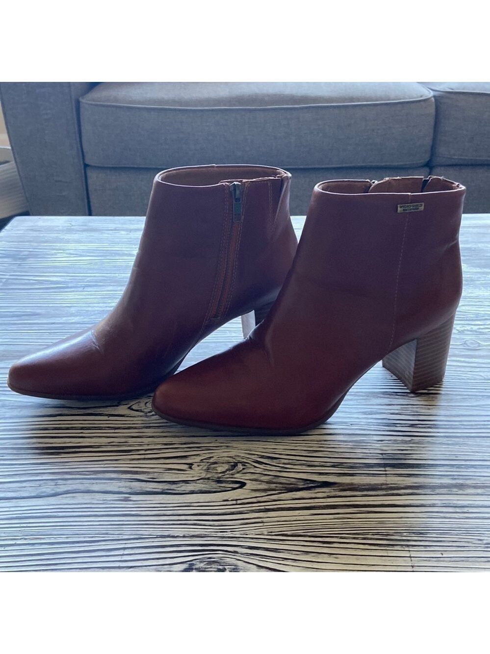 Rockport- brown heeled ankle boots- ladies size 10 - Picture 1 of 10